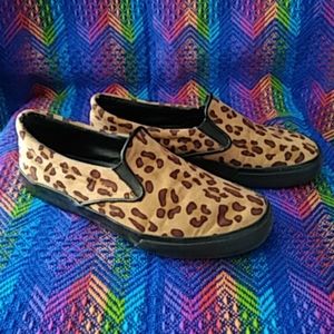 Soda Leopard Print Slip-on Sneakers
